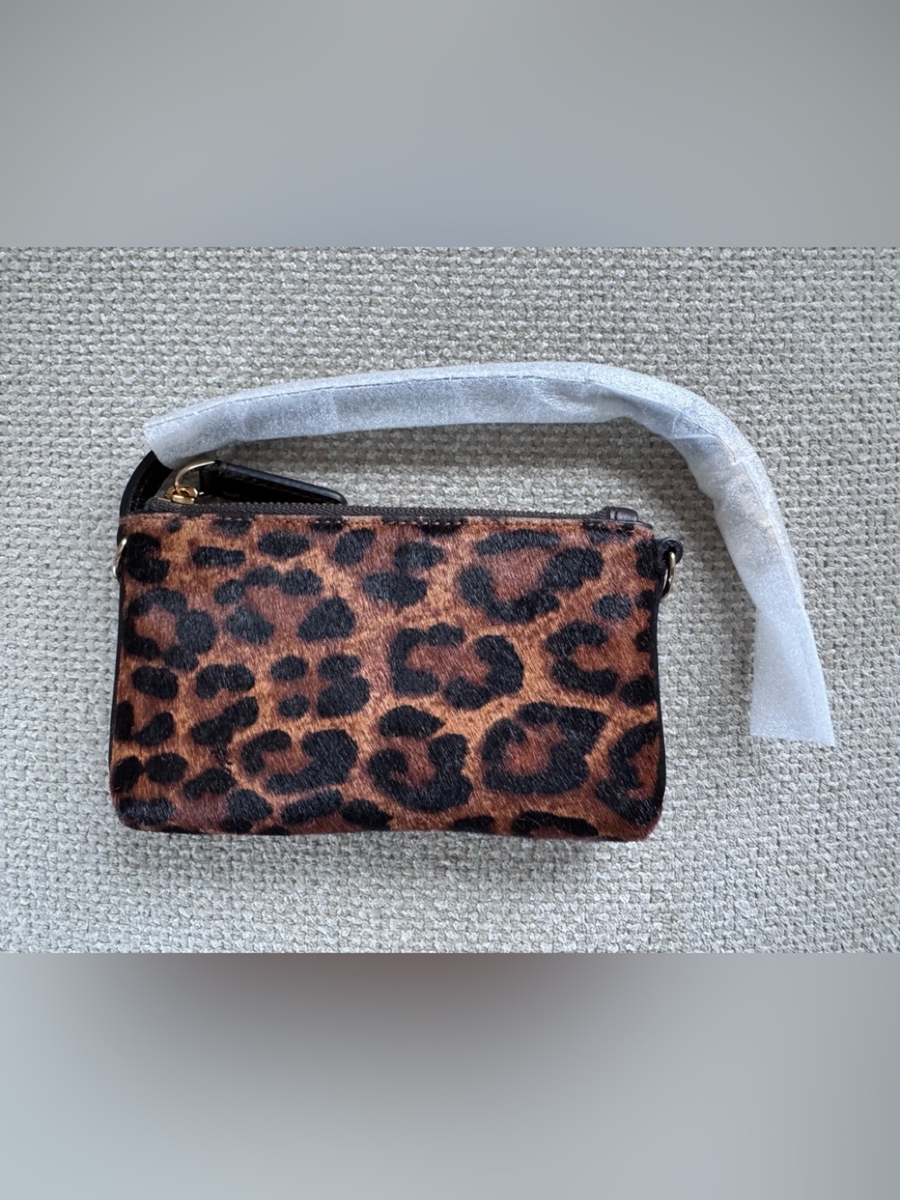 Madewell Leopard Haircalf Clip Strap Pouch - NWT - Picture 2 of 5